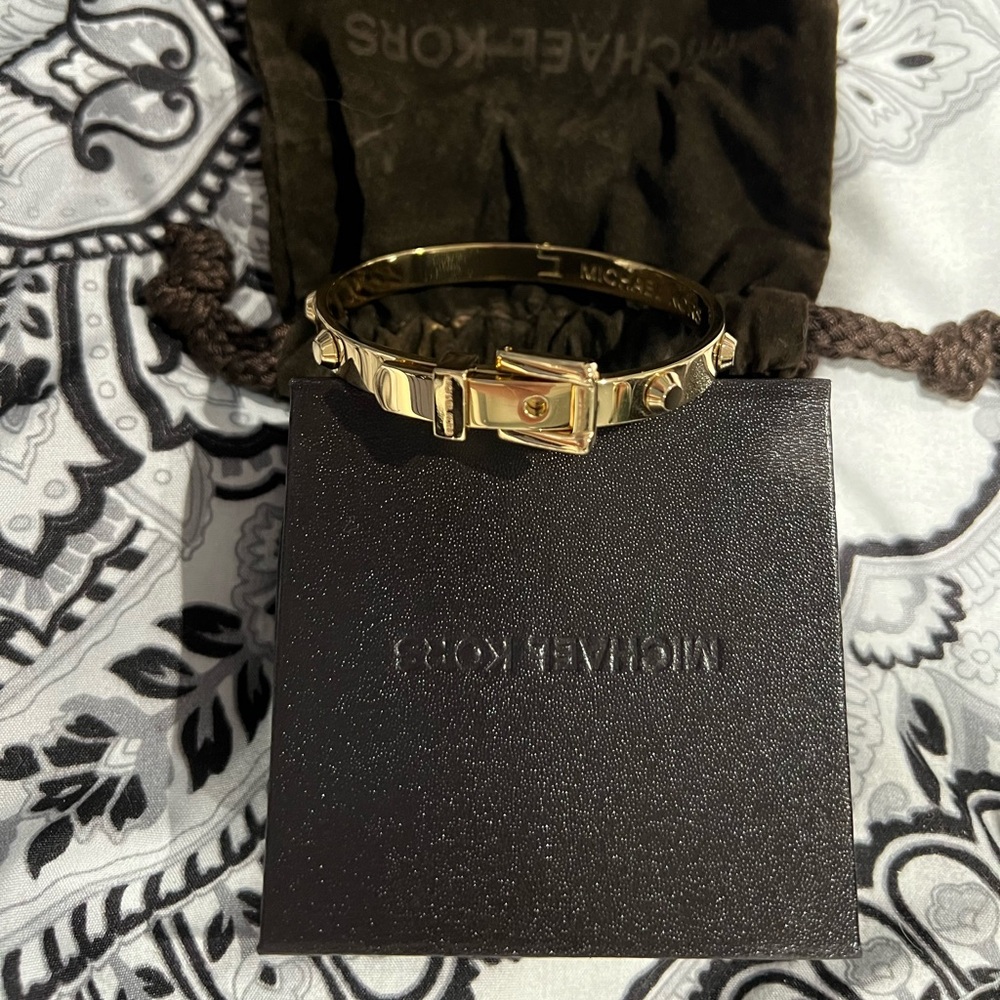 Michael Kors gold belt bracelet